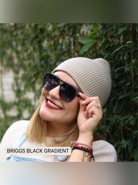 Briggs Black Gradient Women's Polarized Small/ Medium Aviator By DAX Eyewear